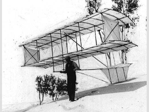 Planeur Chanute modèle 1896. Collection J2mcl-planeurs